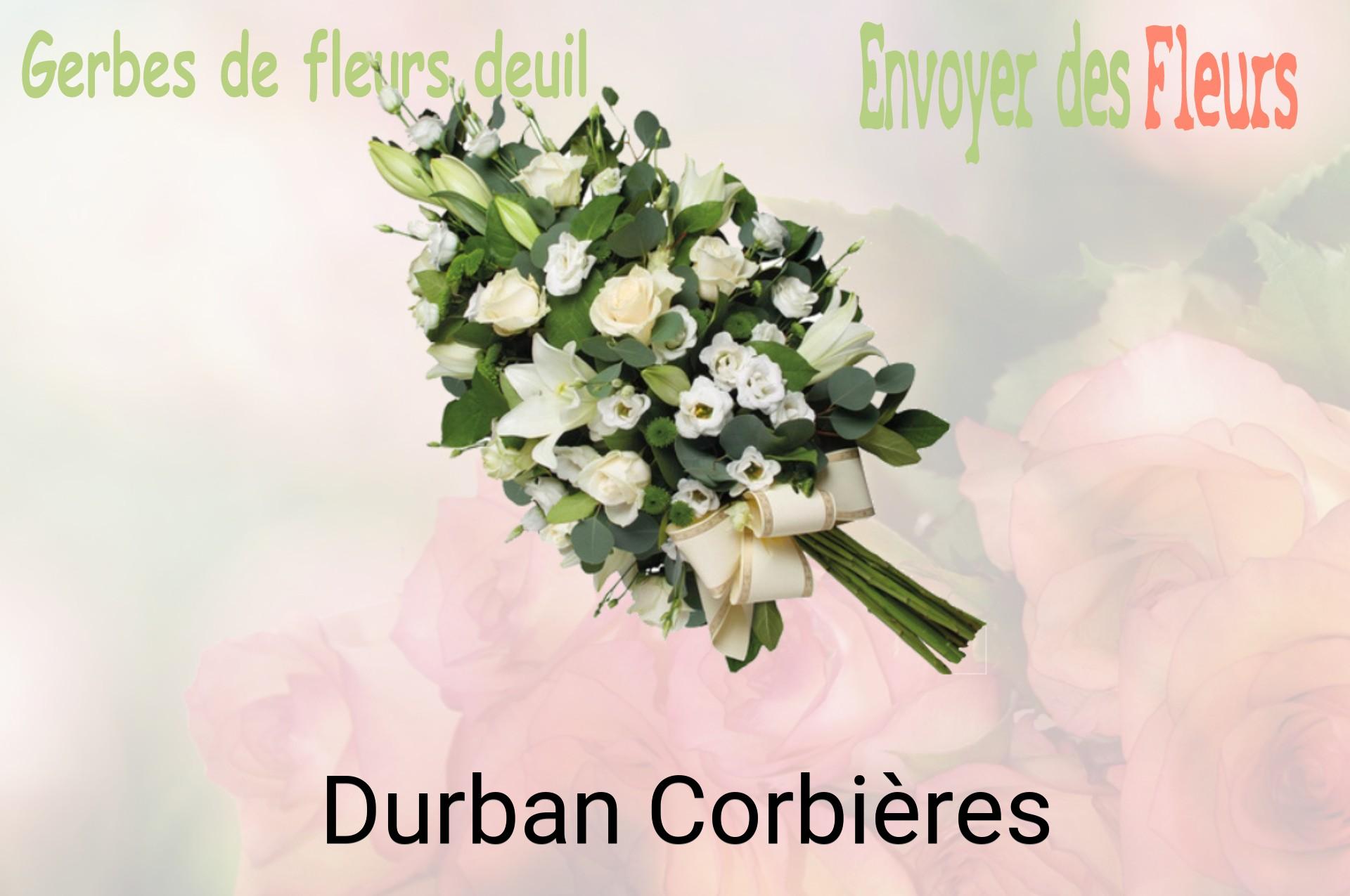 Gerbe de fleurs de deuil livrée à Durban-Corbières